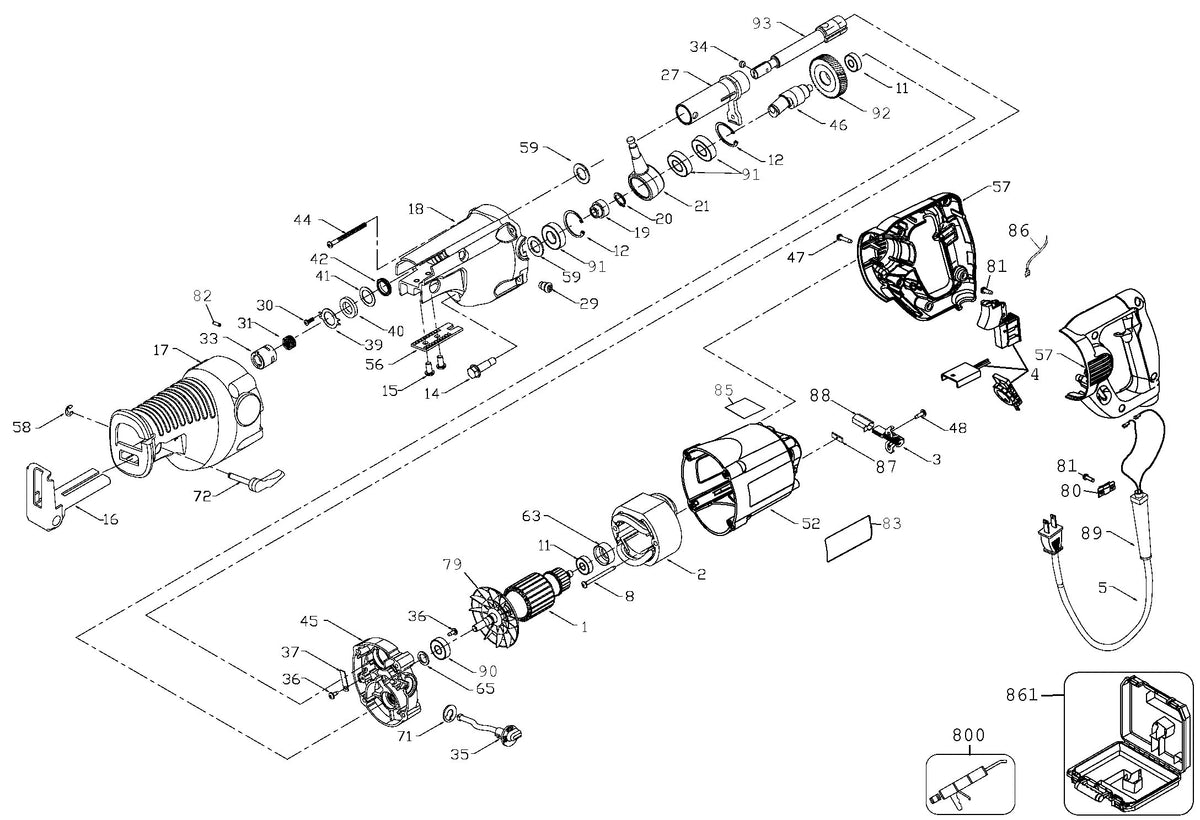 Vue éclatée DeWalt DW311K Type 1 - planche 1