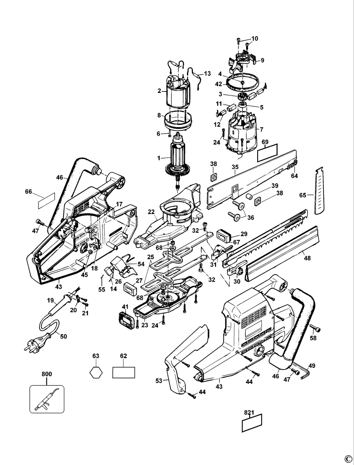 Vue éclatée DeWalt DW392 Type 5 - planche 1
