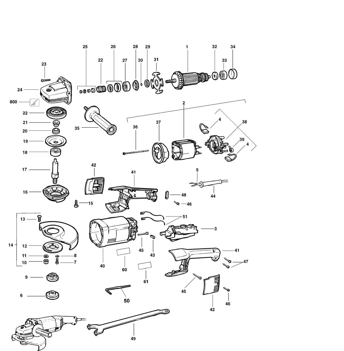 Vue éclatée DeWalt DW477 Type 2 - planche 1