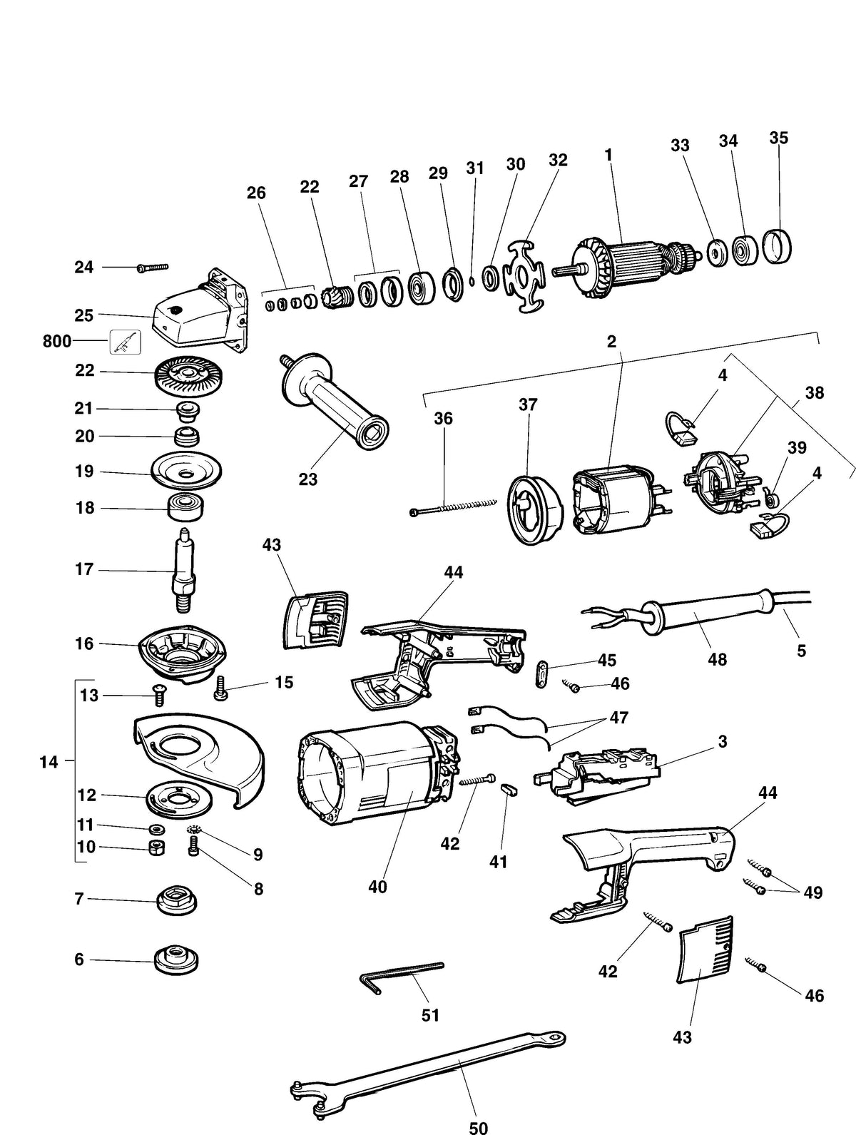 Vue éclatée DeWalt DW479 Type 2 - planche 1
