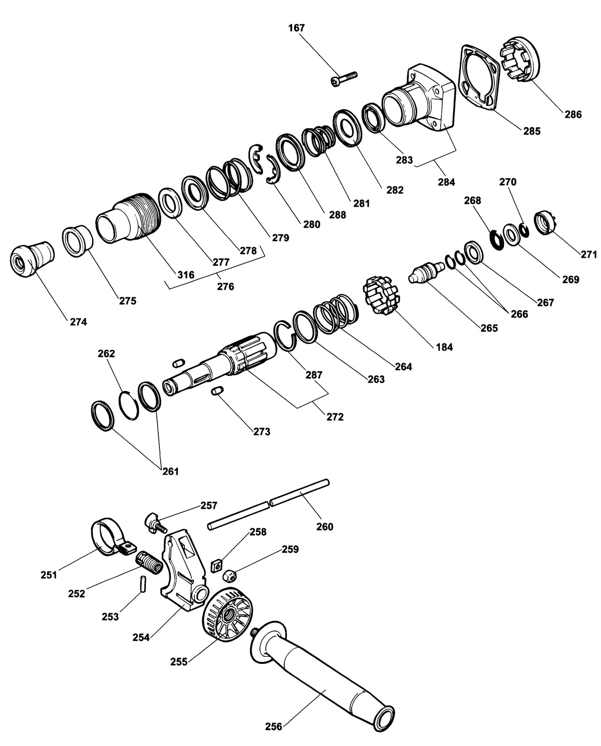 Vue éclatée DeWalt DW545 Type 3 - planche 1