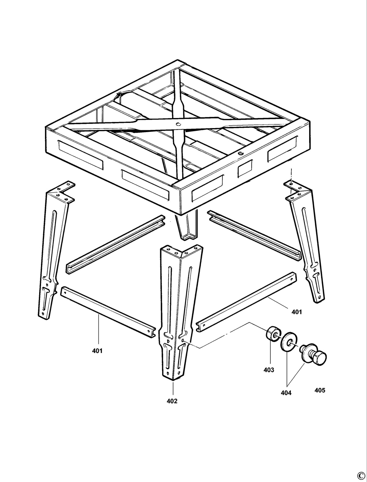 Vue éclatée DeWalt DW721 Type 3 - planche 1