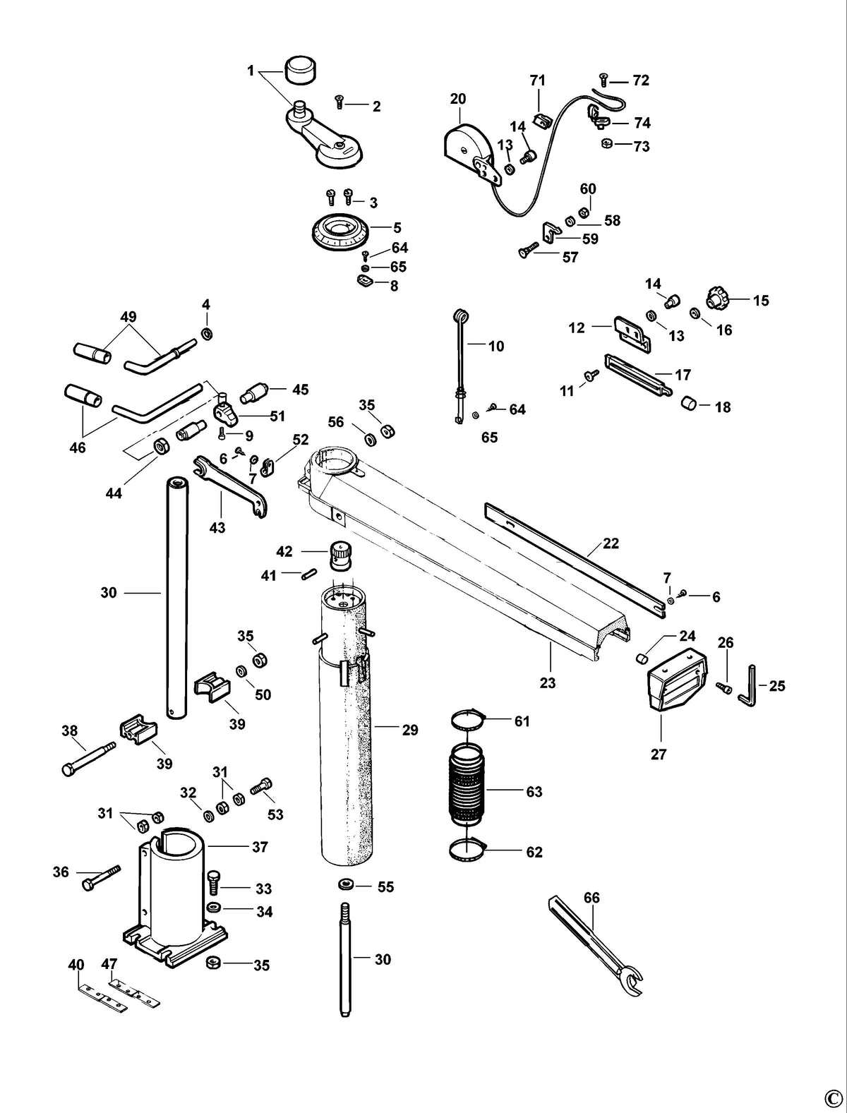 Vue éclatée DeWalt DW721 Type 3 - planche 5