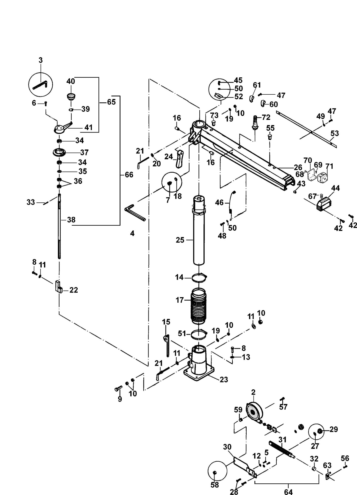Vue éclatée DeWalt DW729 Type 2 - planche 2