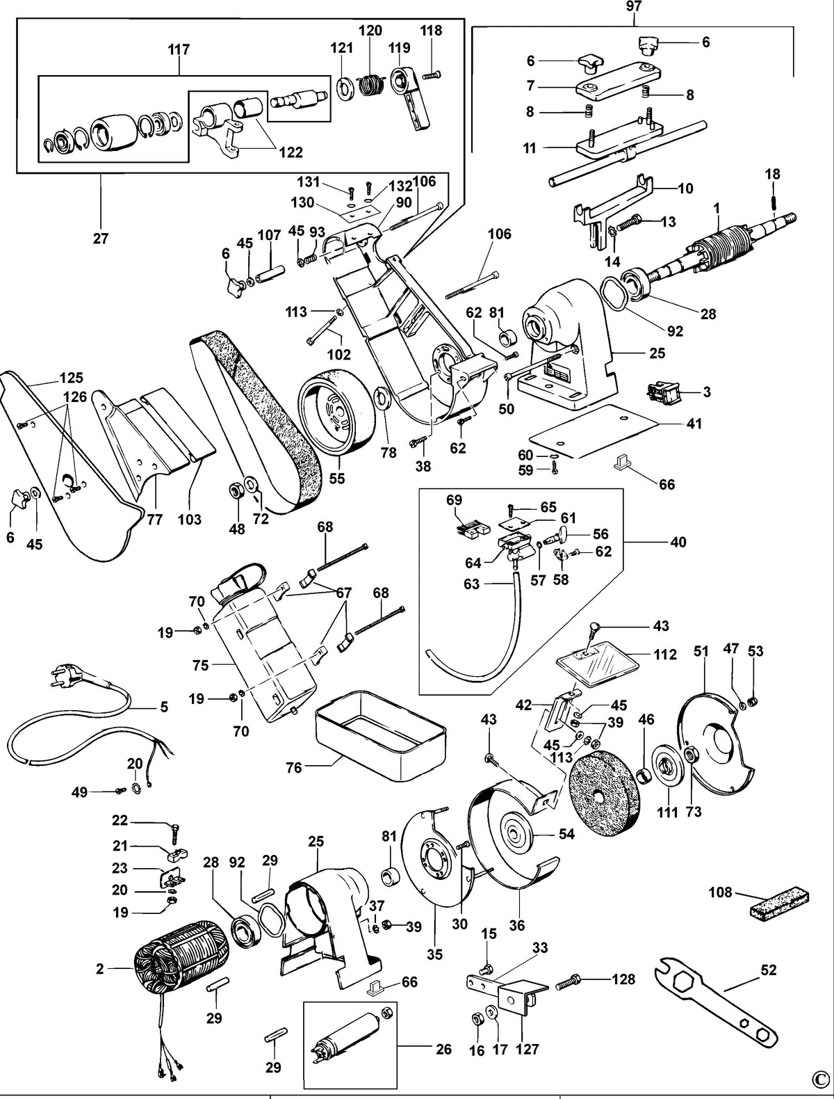 Vue éclatée DeWalt DW755 Type 2 - planche 1