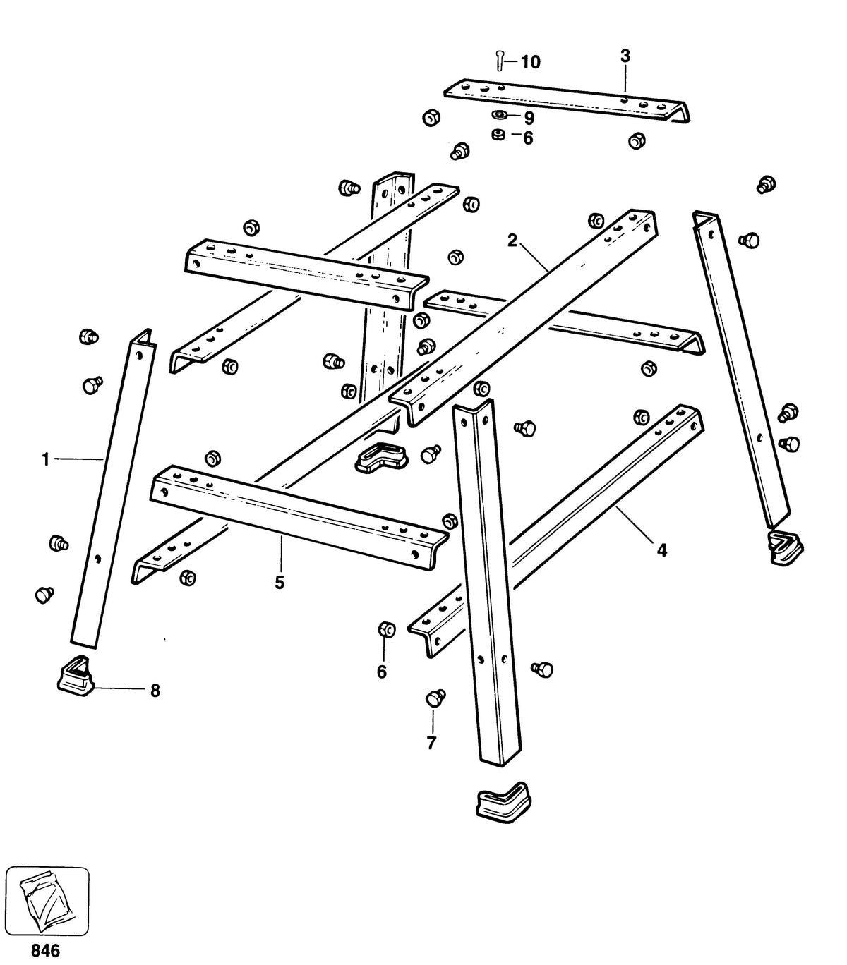 Vue éclatée DeWalt E38758 Type 1 - planche 1