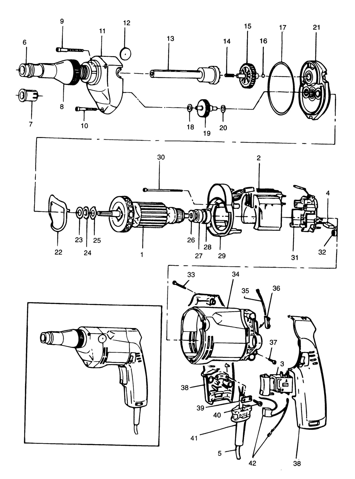 Vue éclatée DeWalt ESD700 Type 1 - planche 1