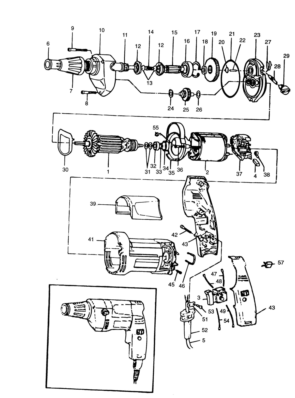 Vue éclatée DeWalt ESD706 Type 3 - planche 1