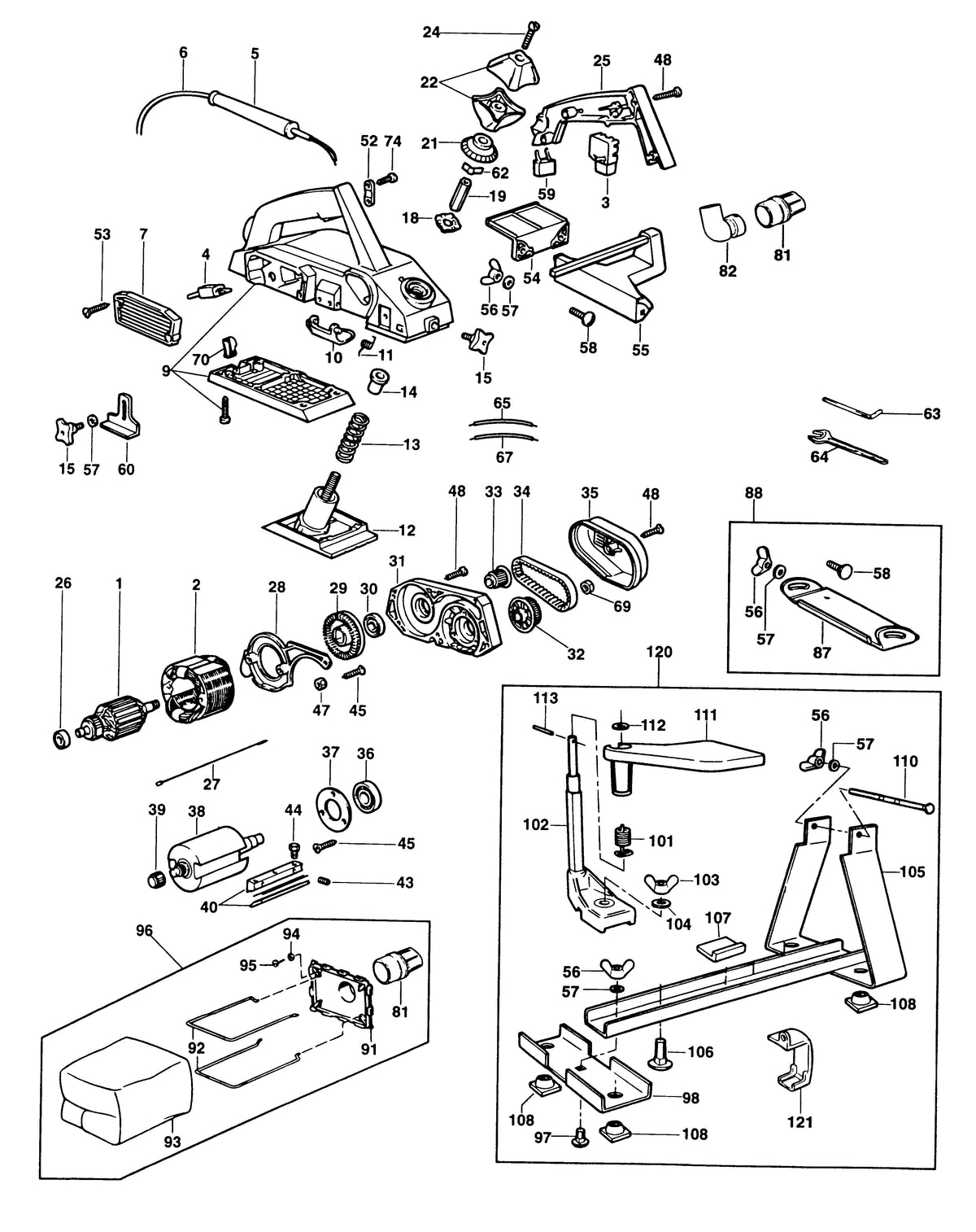 Vue éclatée DeWalt MFF81 Type 2 - planche 1