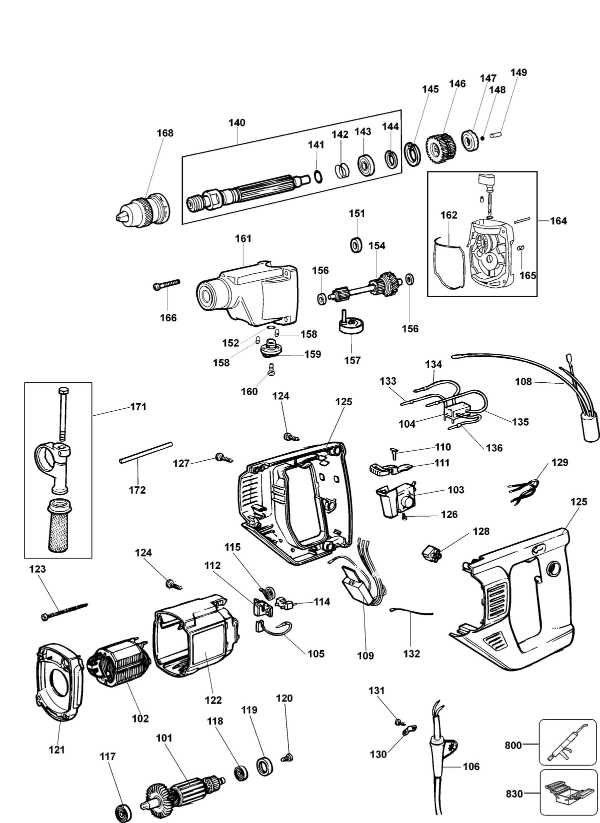 Vue éclatée DeWalt SB41E Type 2 - planche 1