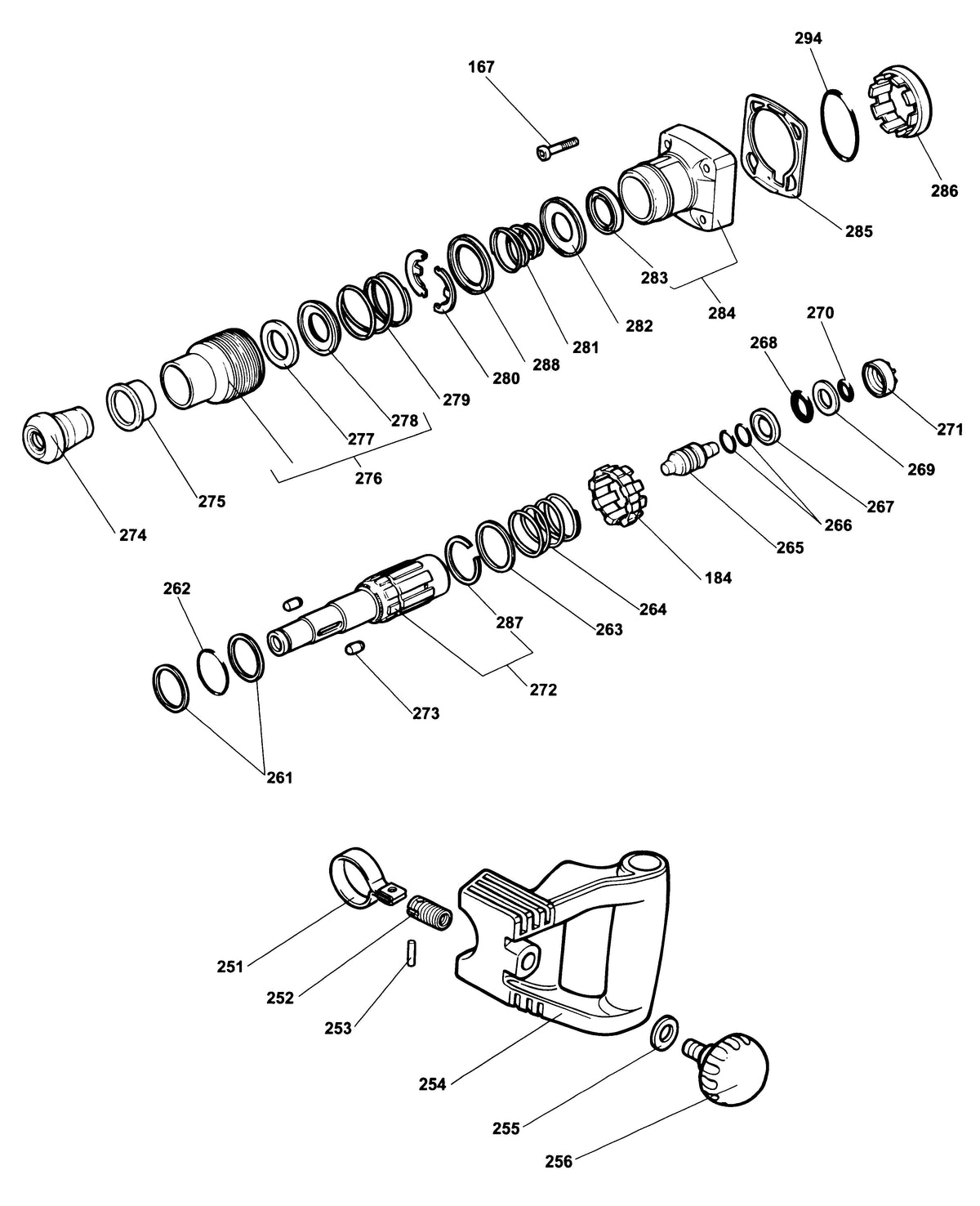 Vue éclatée DeWalt SH50EK Type 1 - planche 1