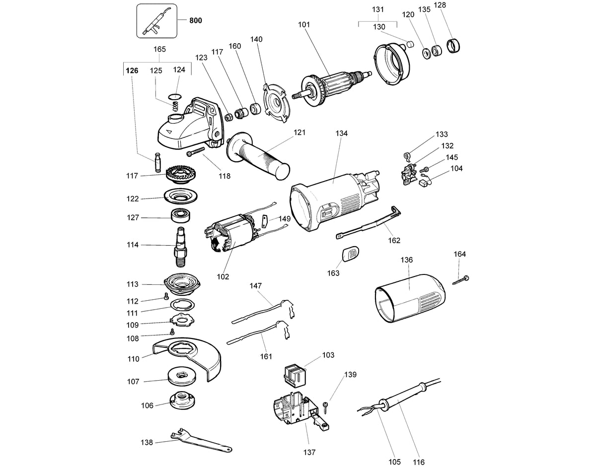 Vue éclatée DeWalt WS31 Type 1 - planche 1