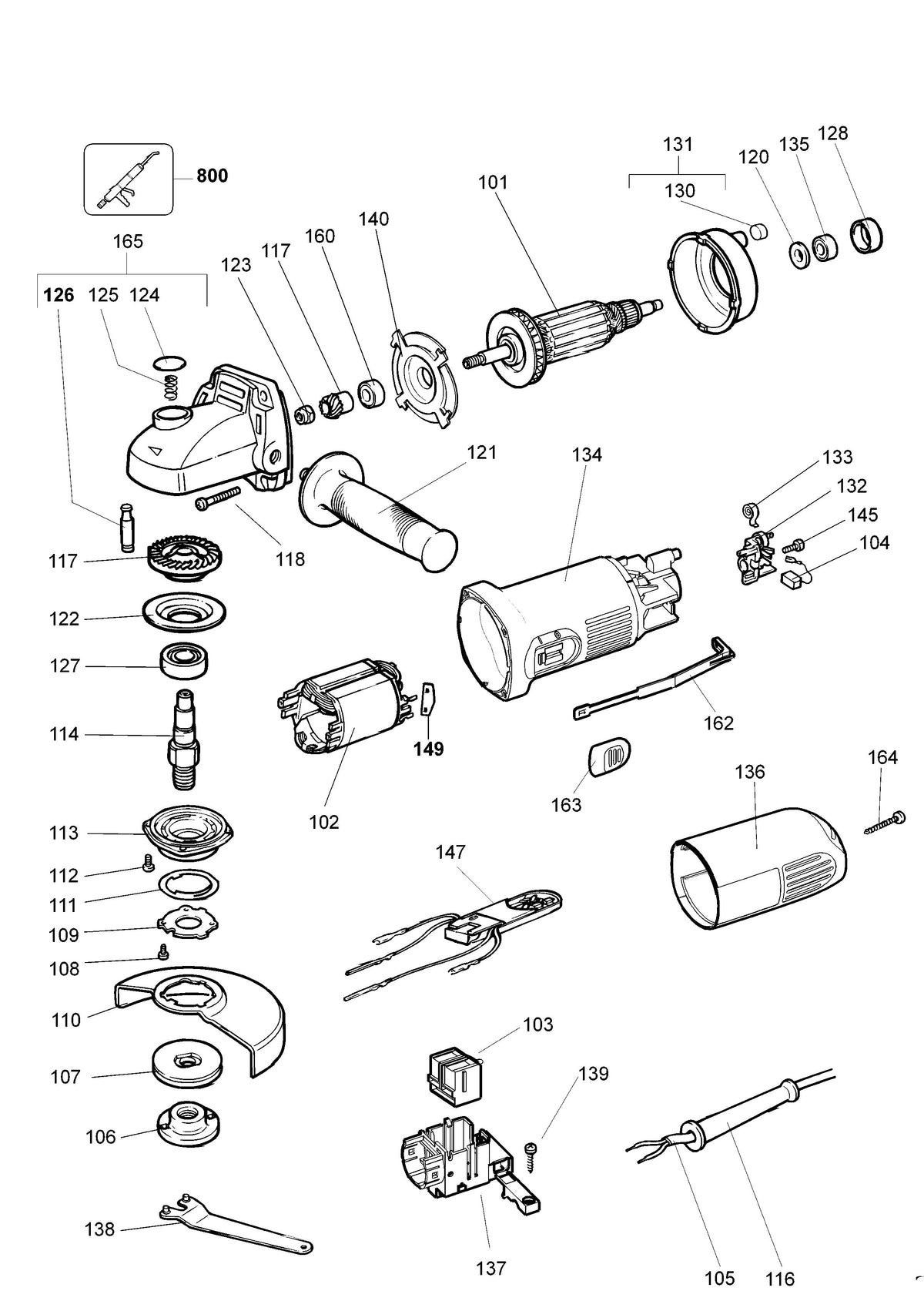 Vue éclatée DeWalt WS32E Type 1 - planche 1