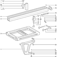 Vue éclatée Metabo cross-table with stop 1010696549 10 - page 1