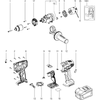 Vue éclatée Metabo SB 18 LT IMPULS 02142001 - page 1
