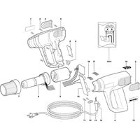 Vue éclatée Metabo H 1600 01605000 - page 1