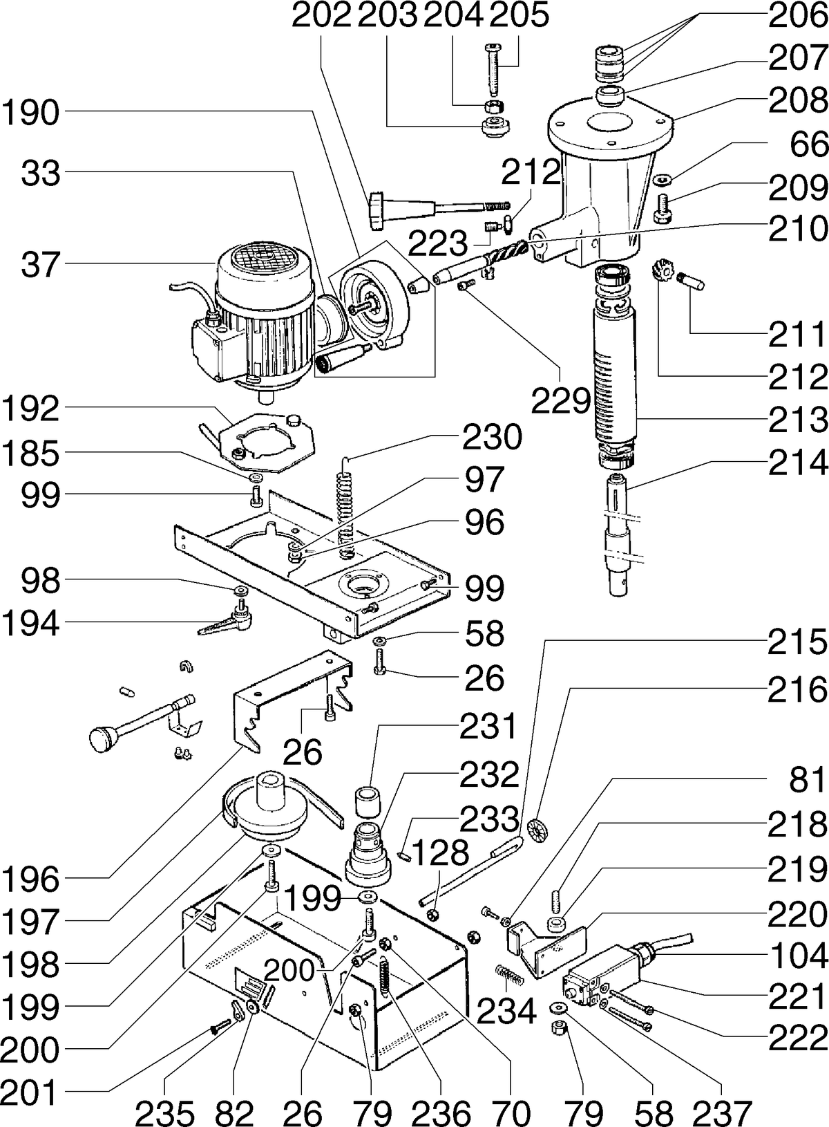 Vue éclatée Metabo MULTI 310 G-W 0290031001 10 - page 4