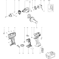 Vue éclatée Metabo SB 18 LT 02141001 - page 1