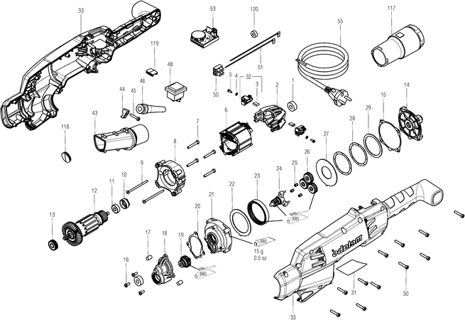 Vue éclatée Metabo LSV 5-225 00103000 - page 1