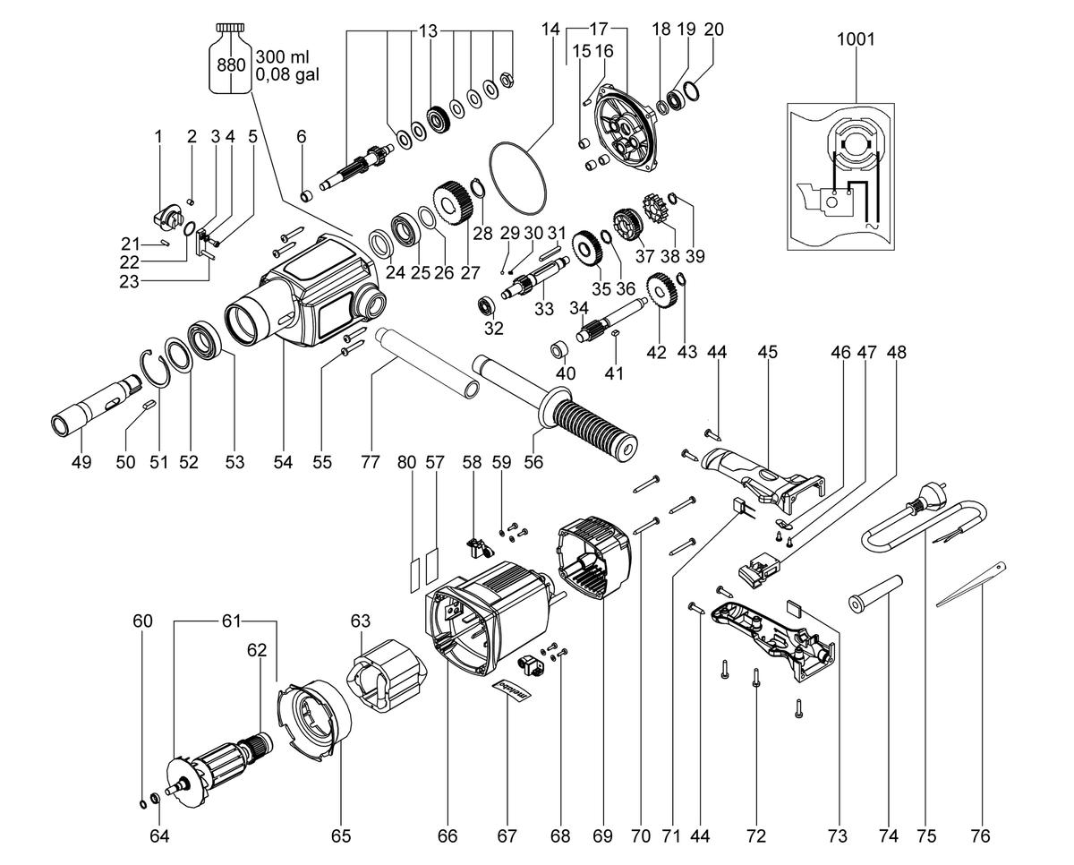 Vue éclatée Metabo B 32/3 00323260 - page 1