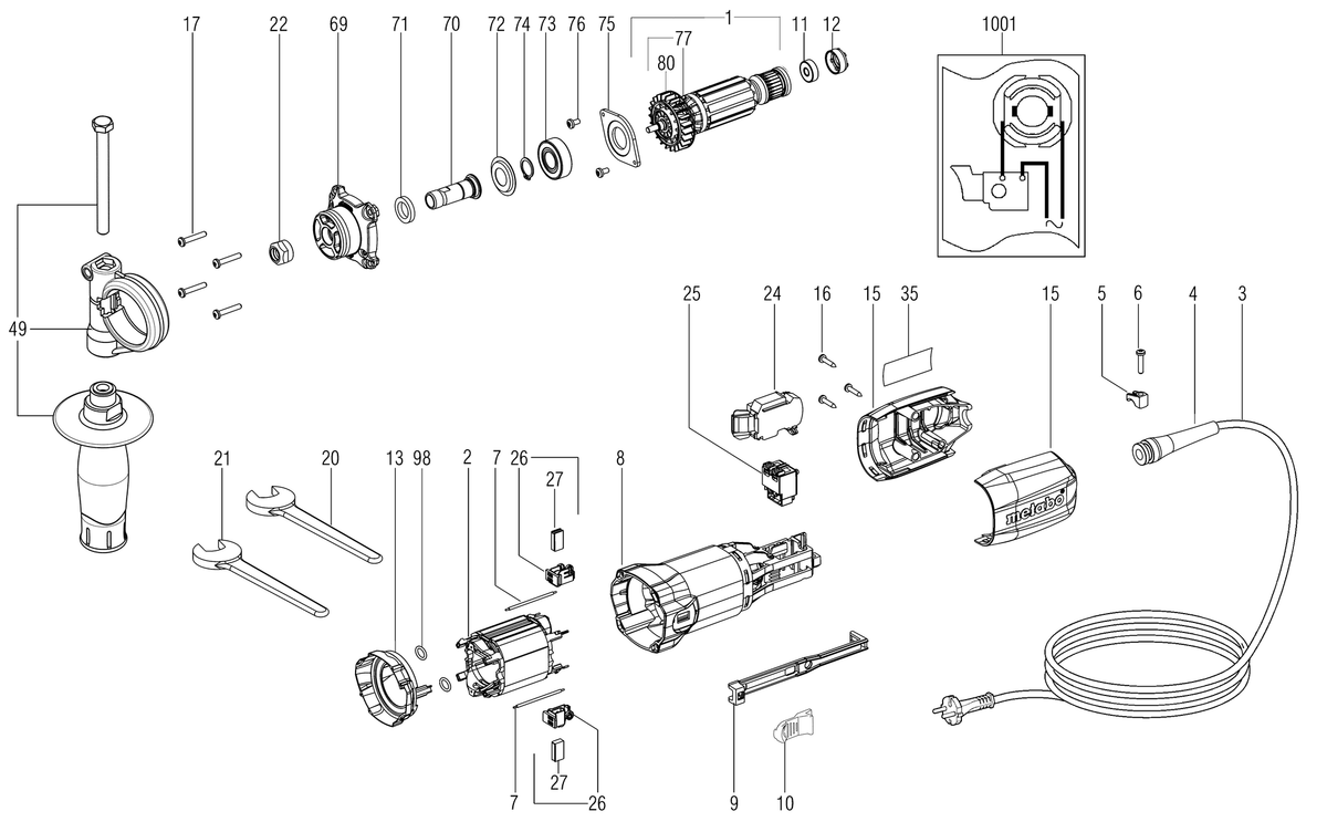 Vue éclatée Metabo FME 737 00737001 - page 1