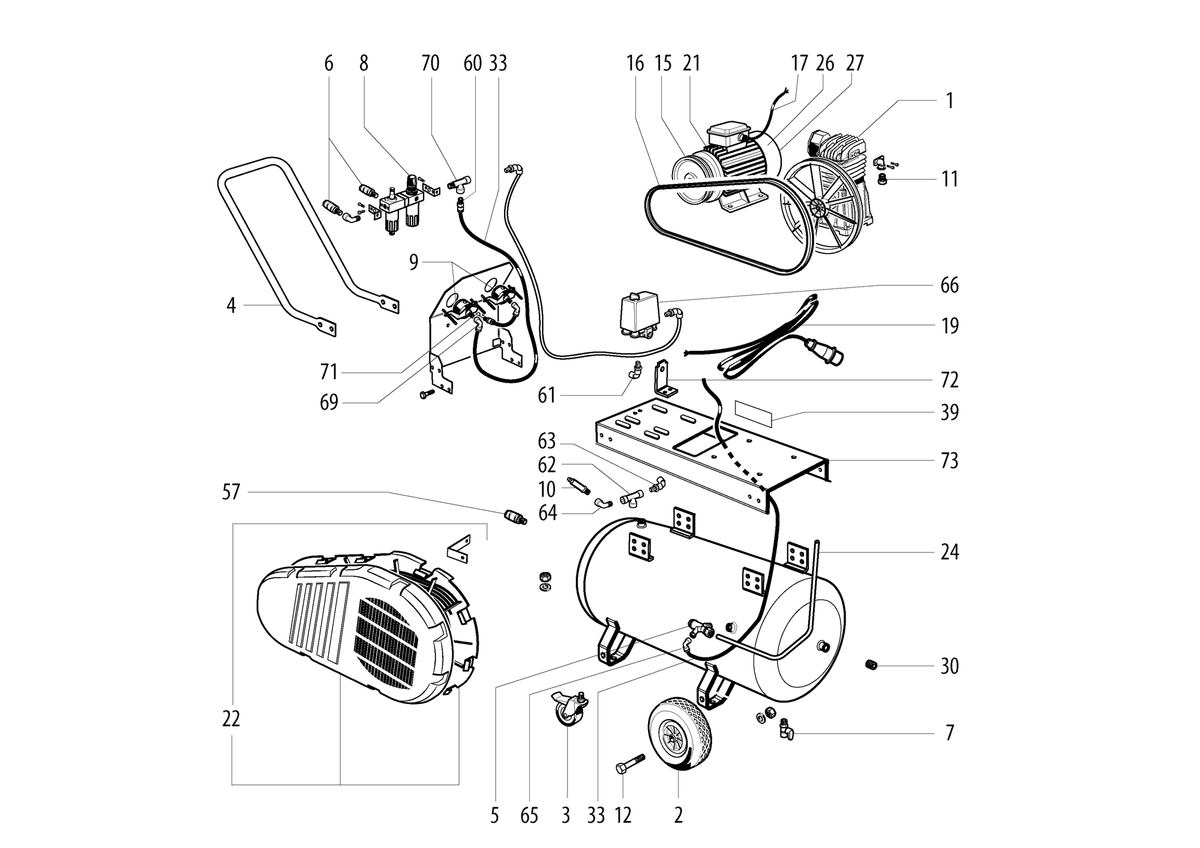 Vue éclatée Metabo Mega 550-90 D 01540001 - page 1