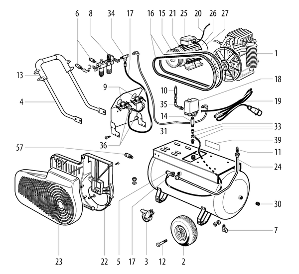 Vue éclatée Metabo Mega 700-90 D 01542000 - page 1