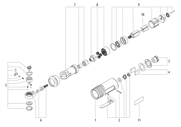 Vue éclatée Metabo DRS 35-1/4" 01552000 - page 1
