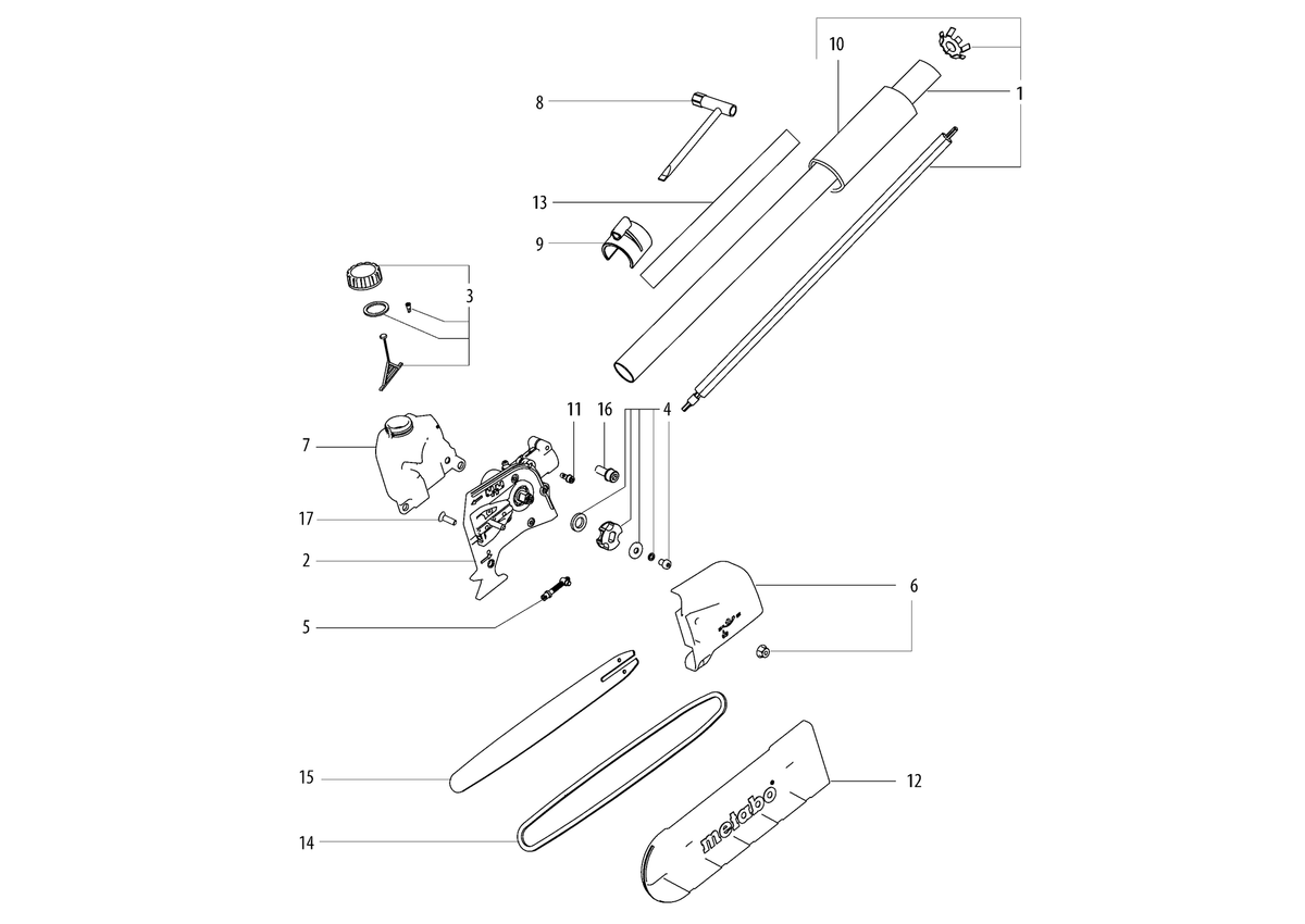 Vue éclatée Metabo MA-MS 25 01727000 - page 1