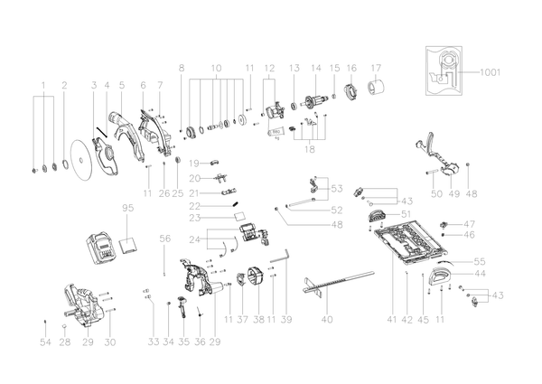 Vue éclatée Metabo KS 18 LTX 57 01857000 - page 1