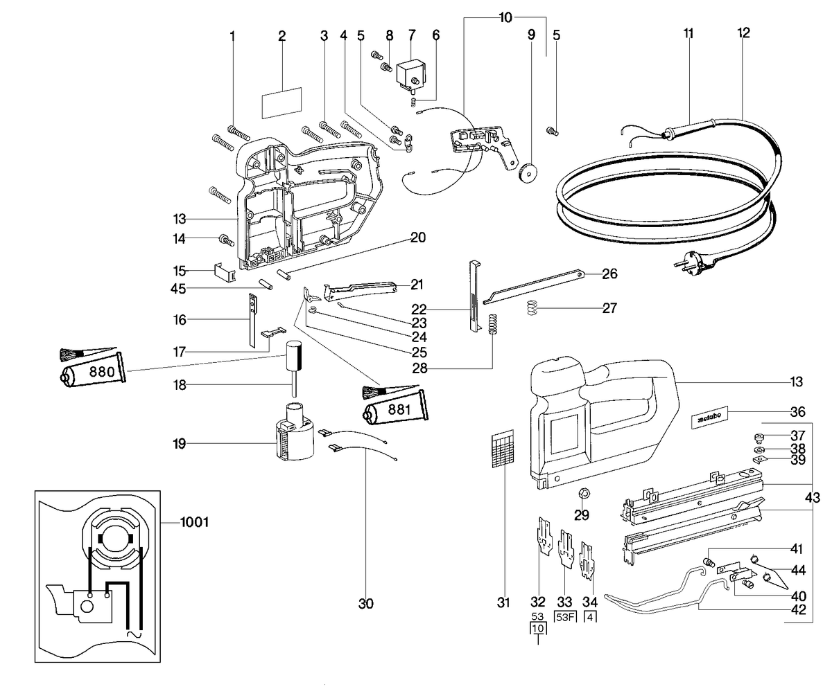 Vue éclatée Metabo TA E 2019 02019001 - page 1