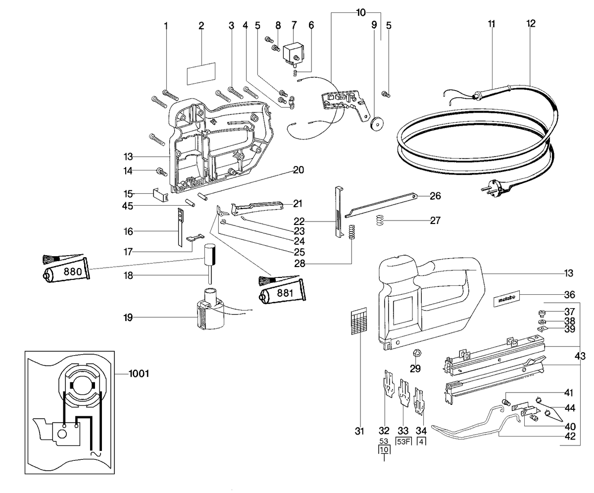 Vue éclatée Metabo TA E 2019 02019002 - page 1