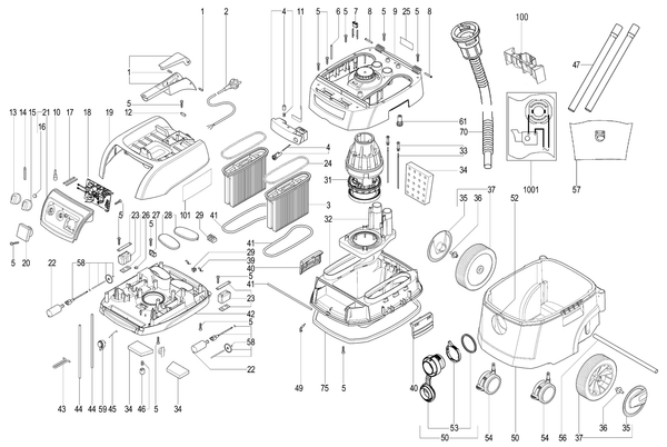 Vue éclatée Metabo ASR 35 L ACP 02057000 - page 1