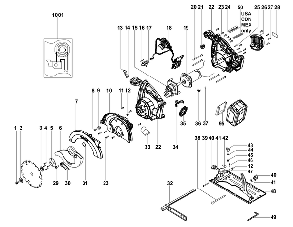 Vue éclatée Metabo KSA 18 LTX 02268000 - page 1