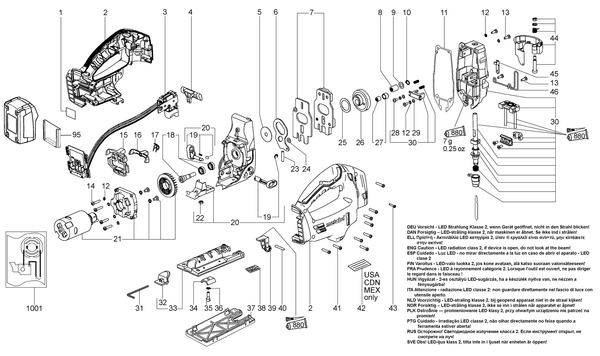 Vue éclatée Metabo STA 18 LTX 02298000 - page 1