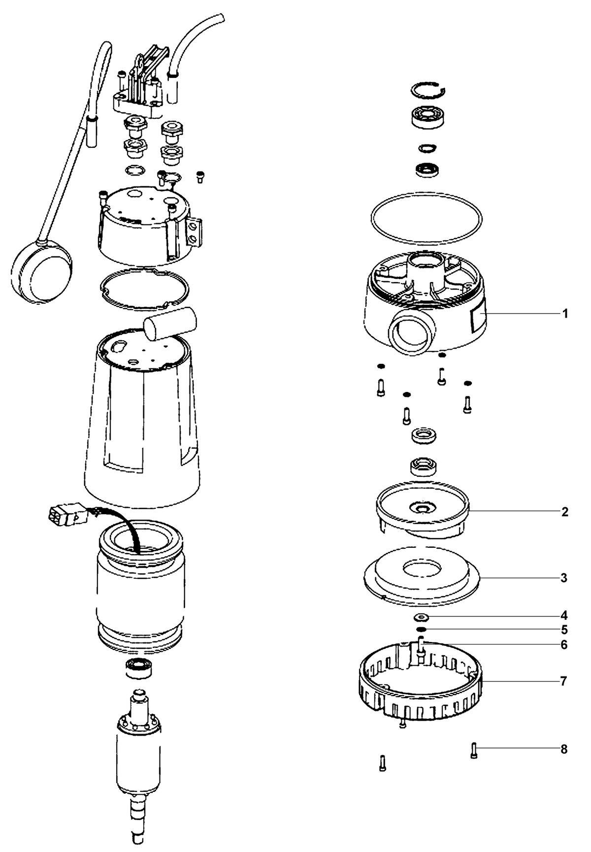 Vue éclatée Metabo DP 18-5 SA 04111000 - page 1