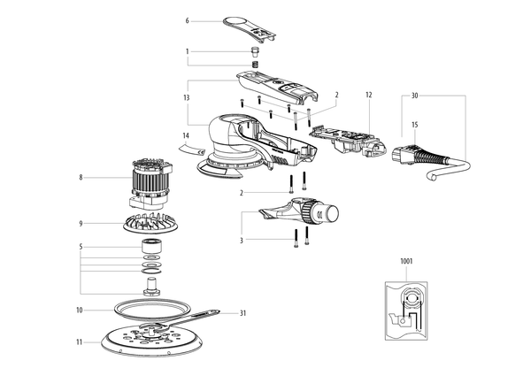 Vue éclatée Metabo SXE 150-5.0 BL 15050000 - page 1
