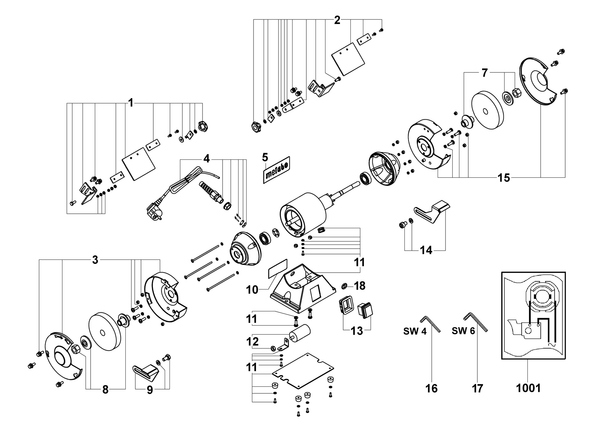 Vue éclatée Metabo DS 150 19150000 - page 1