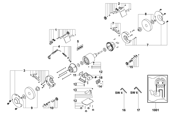 Vue éclatée Metabo DS 175 19175000 - page 1