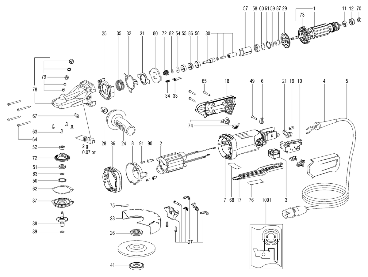Vue éclatée Metabo WEPBF 15-150 Quick IK 21052000 - page 1