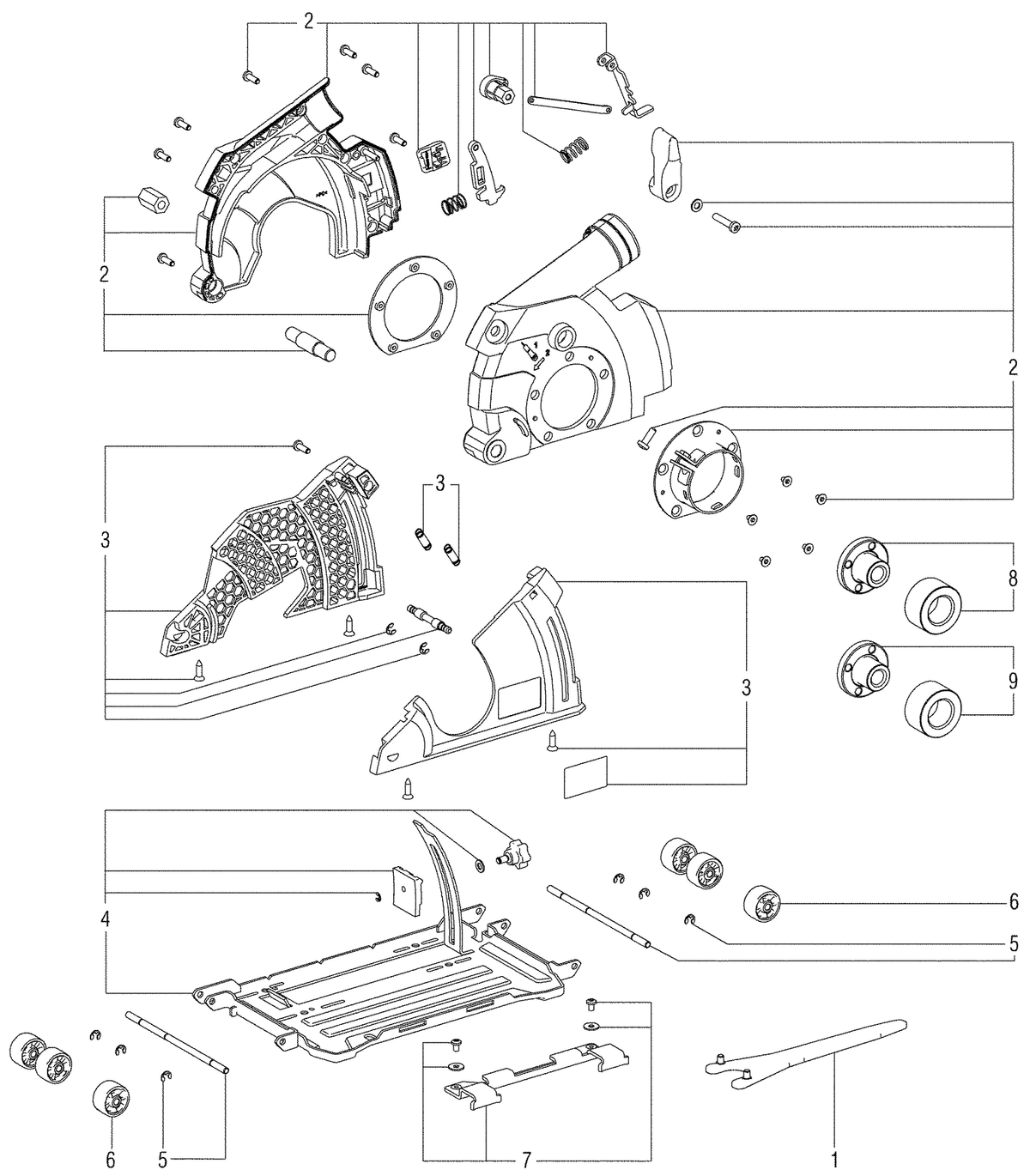 Vue éclatée Metabo Capot d'aspiration CED 125 Plus pour le 26731000 - page 1