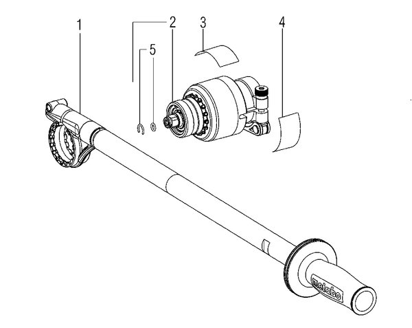 Vue éclatée Metabo Adaptateur pour couple élevé PowerX3 27256000 - page 1